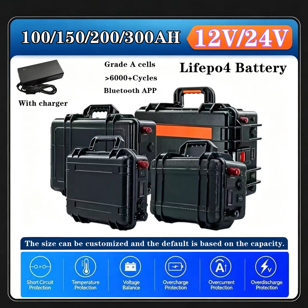 Battery 12V 24V 100Ah 150AH 20 - огляд і ціна Lifepo4 12V 100Ah Bms Bluetooth